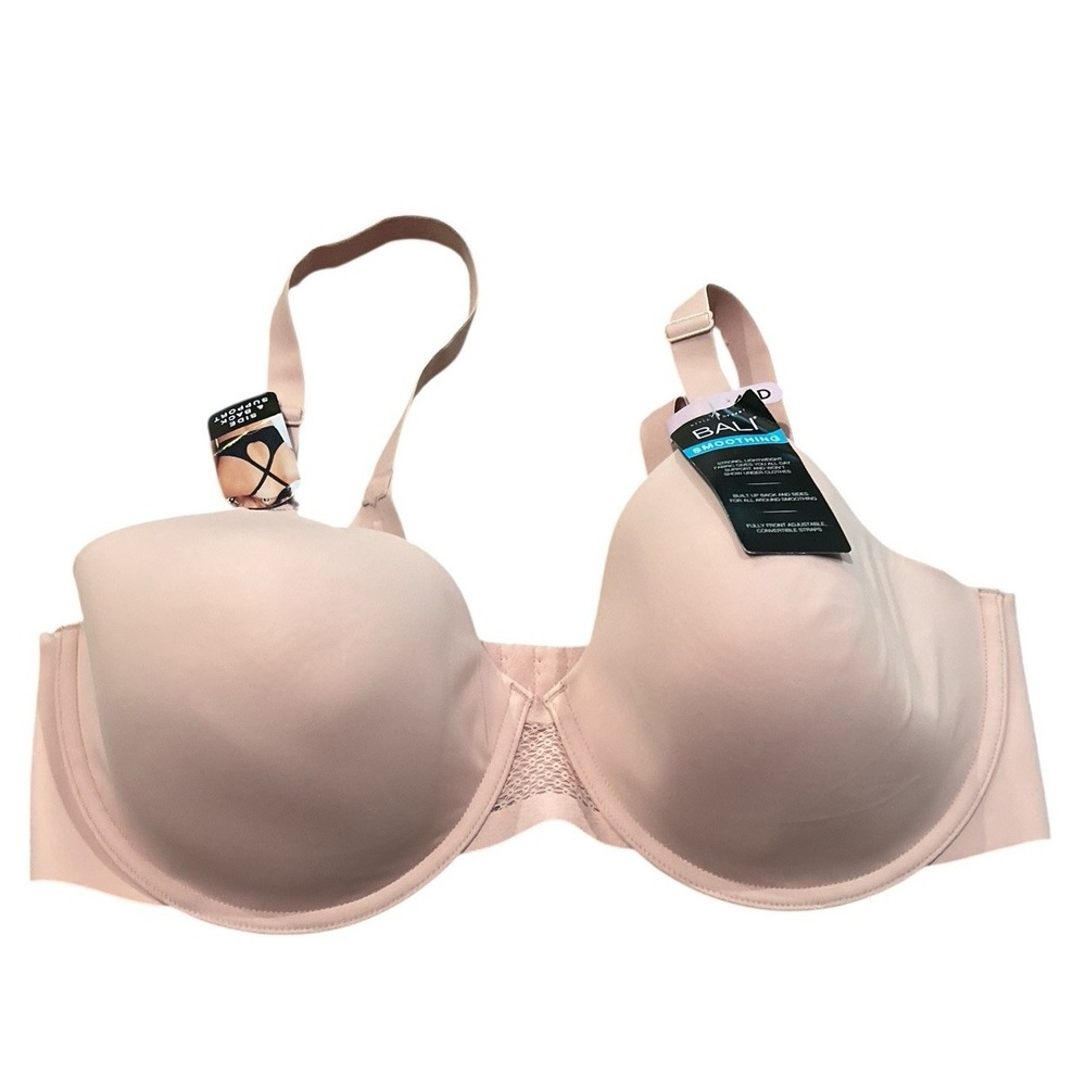 NEW BALI Smoothing Bra Size 40D Pink DF4481 NWT
